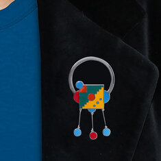 Milton Glaser UNTITLED Brooch jewelry graphic designers