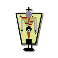 April Greiman MAN Brooch jewelry acme collection