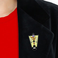 April Greiman MAN Brooch jewelry acme collection