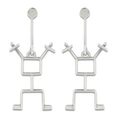 Steven Guarnaccia SCARECROW Earrings jewelry silverwear