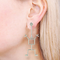 Steven Guarnaccia SCARECROW Earrings jewelry silverwear