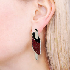 John Van Hamersveld MUFFLER Earrings jewelry graphic designers