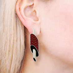 John Van Hamersveld MUFFLER Earrings jewelry graphic designers