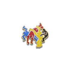 Keith Haring DETAIL FROM DOUBLES 3 Brooch ARCHIVED writing tools pens