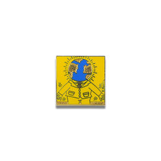 Keith Haring GLOBAL MAN Pin ARCHIVED writing tools pens