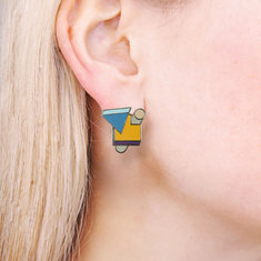 Takenobu Igarashi RINDO KIKU Earrings jewelry graphic designers