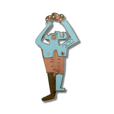 Andre Miripolsky JUGGLER Brooch jewelry acme collection