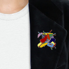 Antonio Peticov COMING OUT Brooch jewelry acme collection