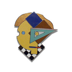 Antonio Peticov YOUNG REPORTER Brooch ARCHIVED writing tools pens