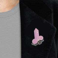 John Van Hamersveld HOME Brooch jewelry graphic designers